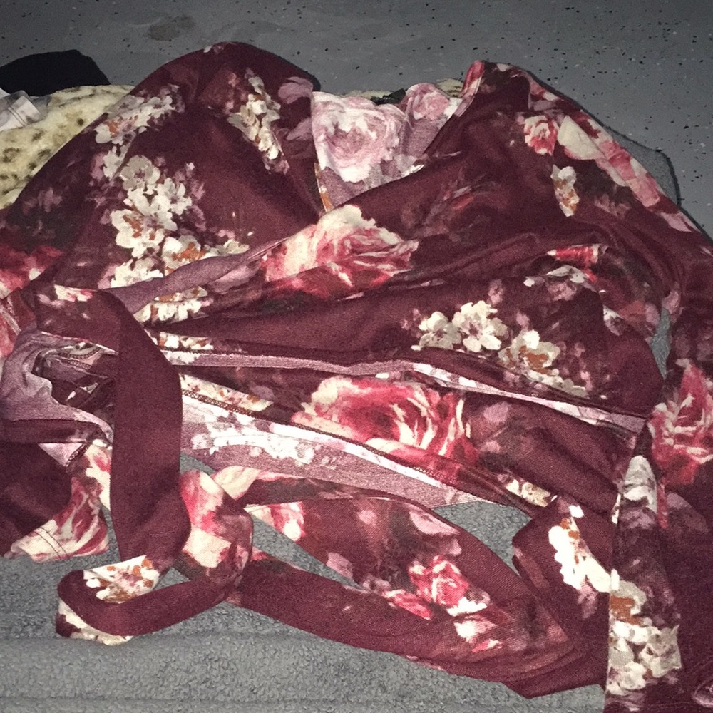 Floral wrap crop top